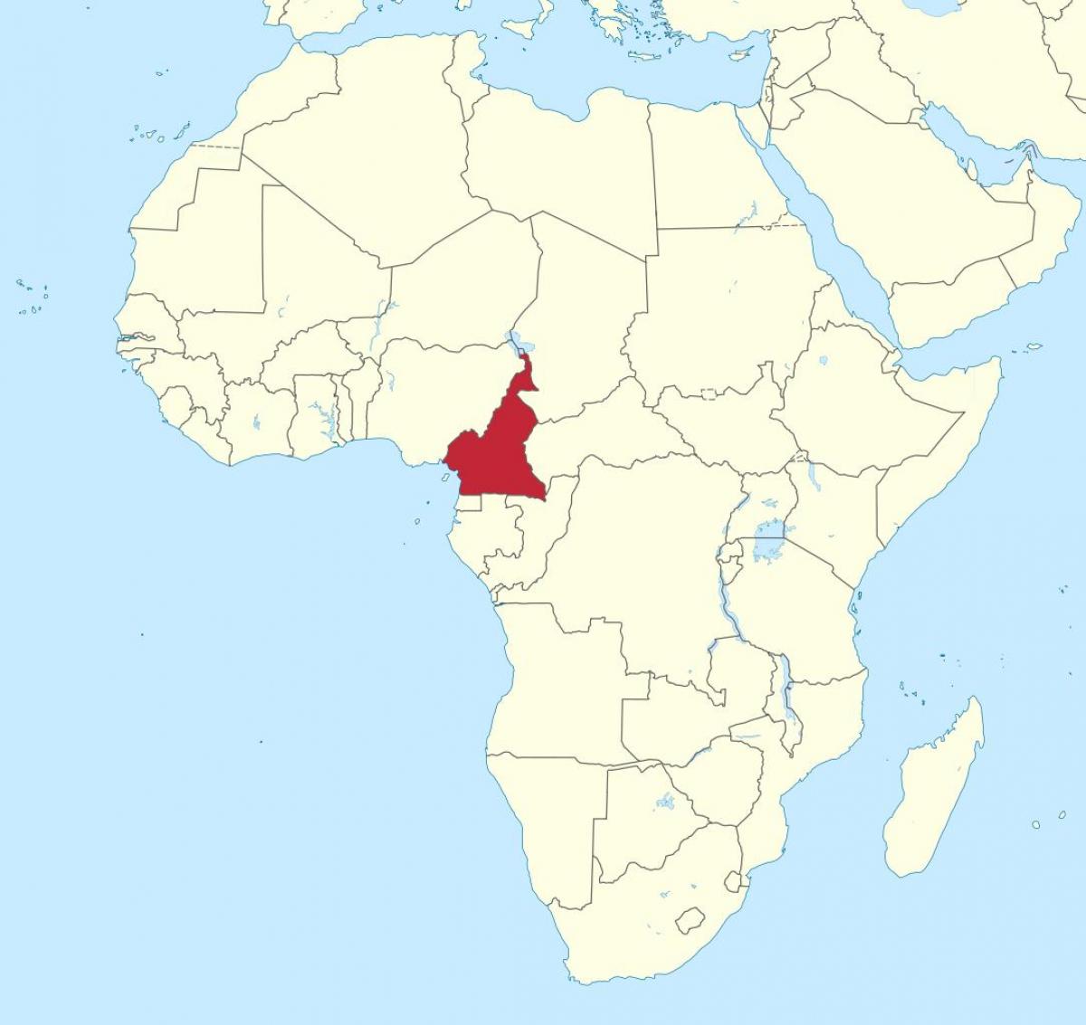Map of Cameroon west africa