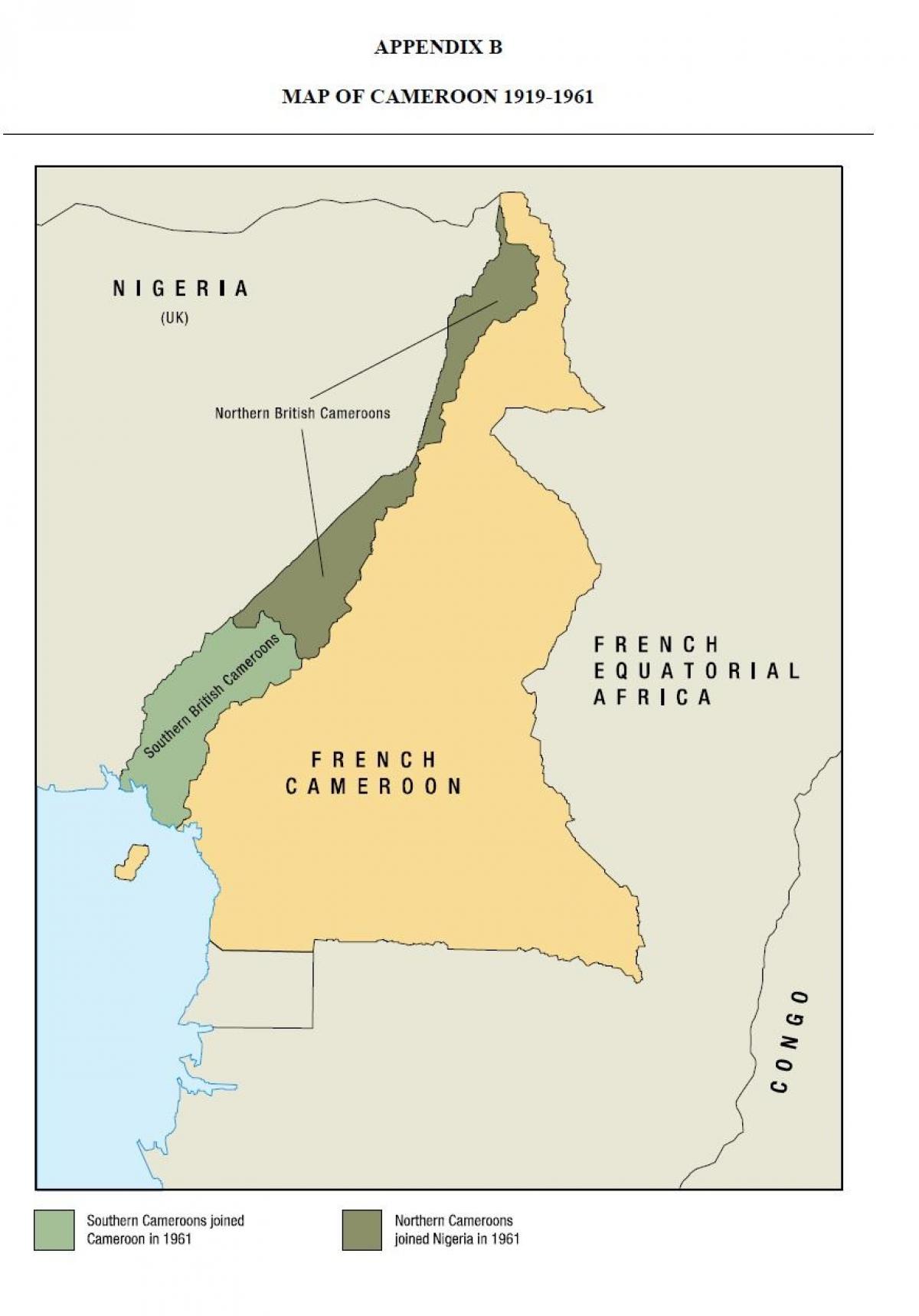 Map of uno state of Cameroon