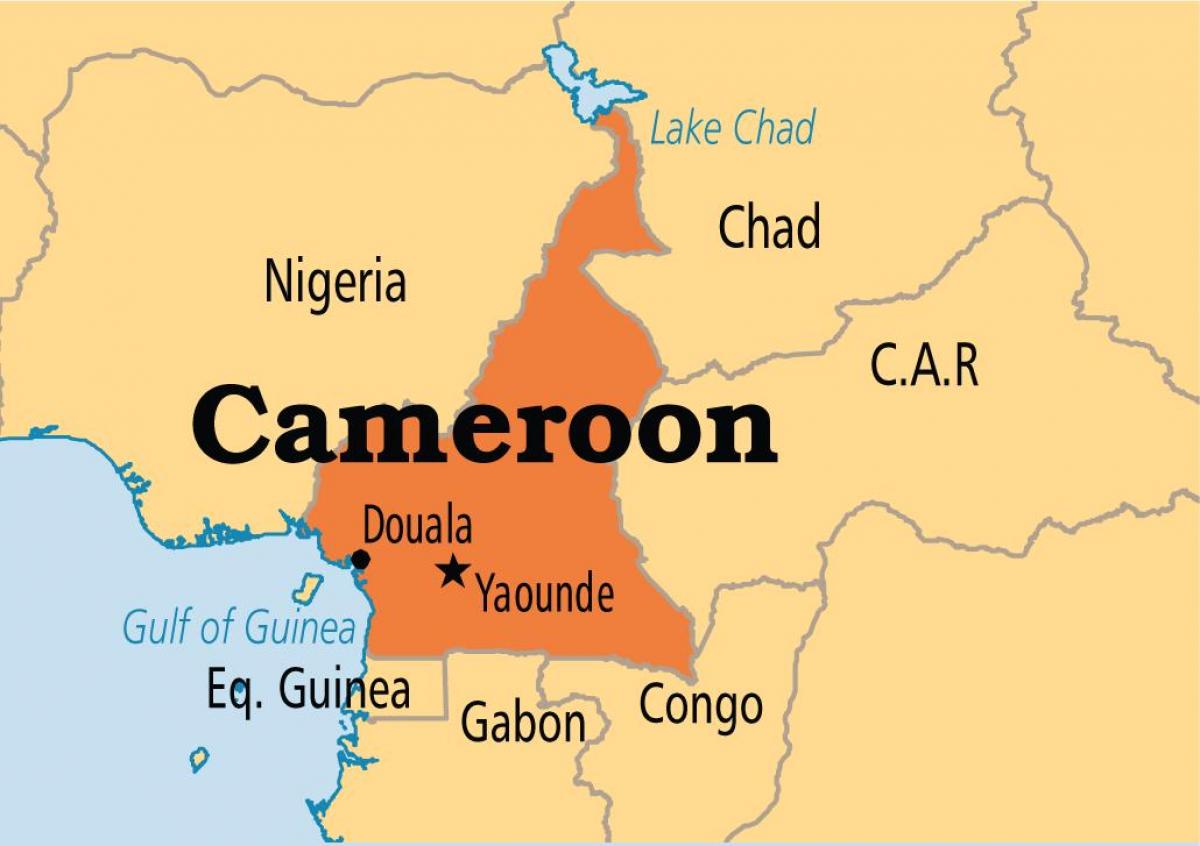 Map of yaounde Cameroon