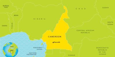 Map of Cameroon and surrounding countries