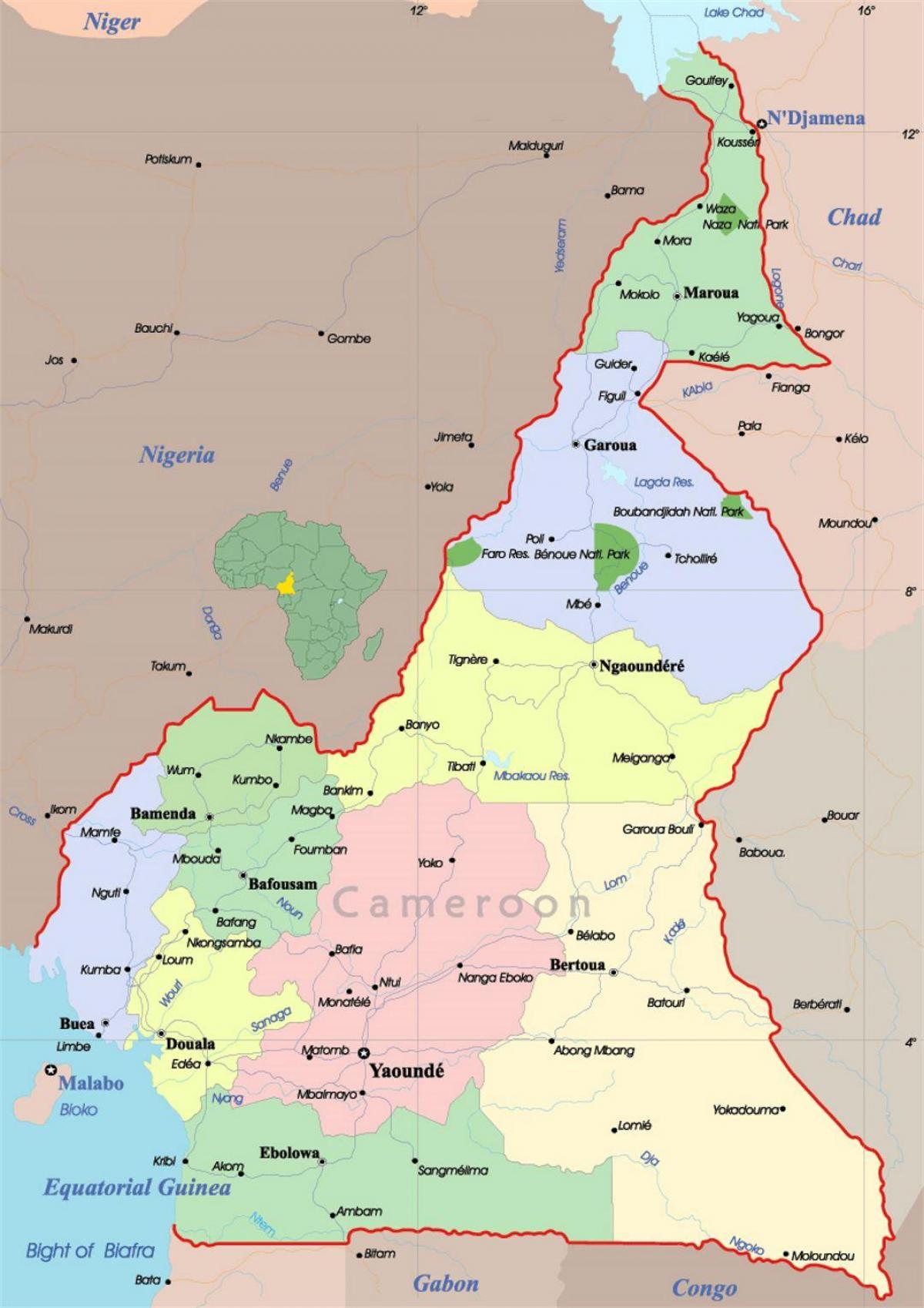 Cameroon africa map