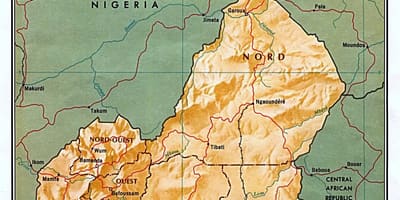 Map of relief cameroo